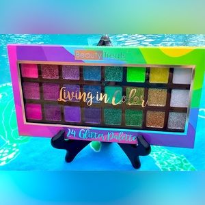 😍BEAUTY TREATS😍 NIB Sealed, Living in Color - 24 glitter shades palette